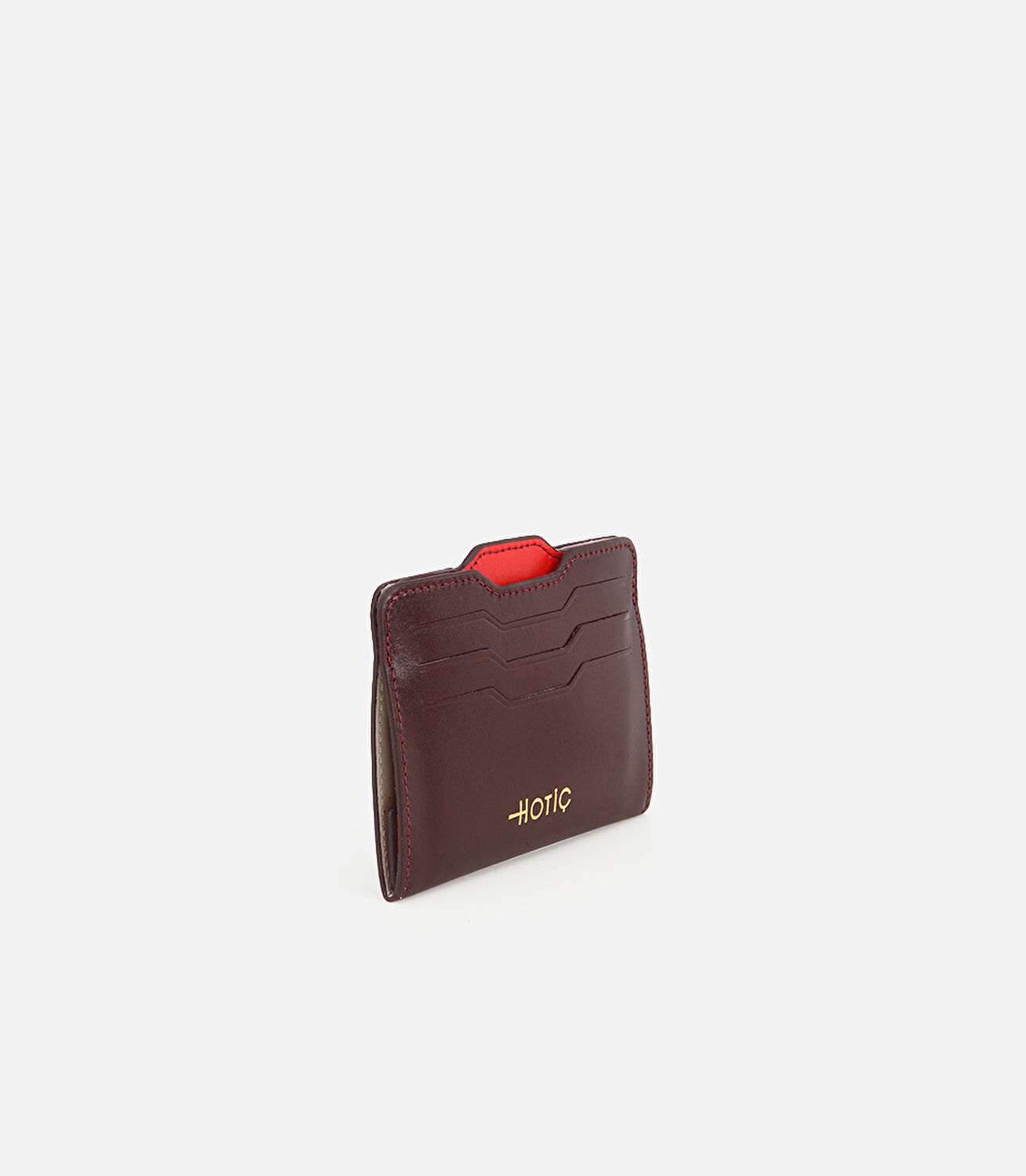 Kadın Deri Bordo Mini Kartlık