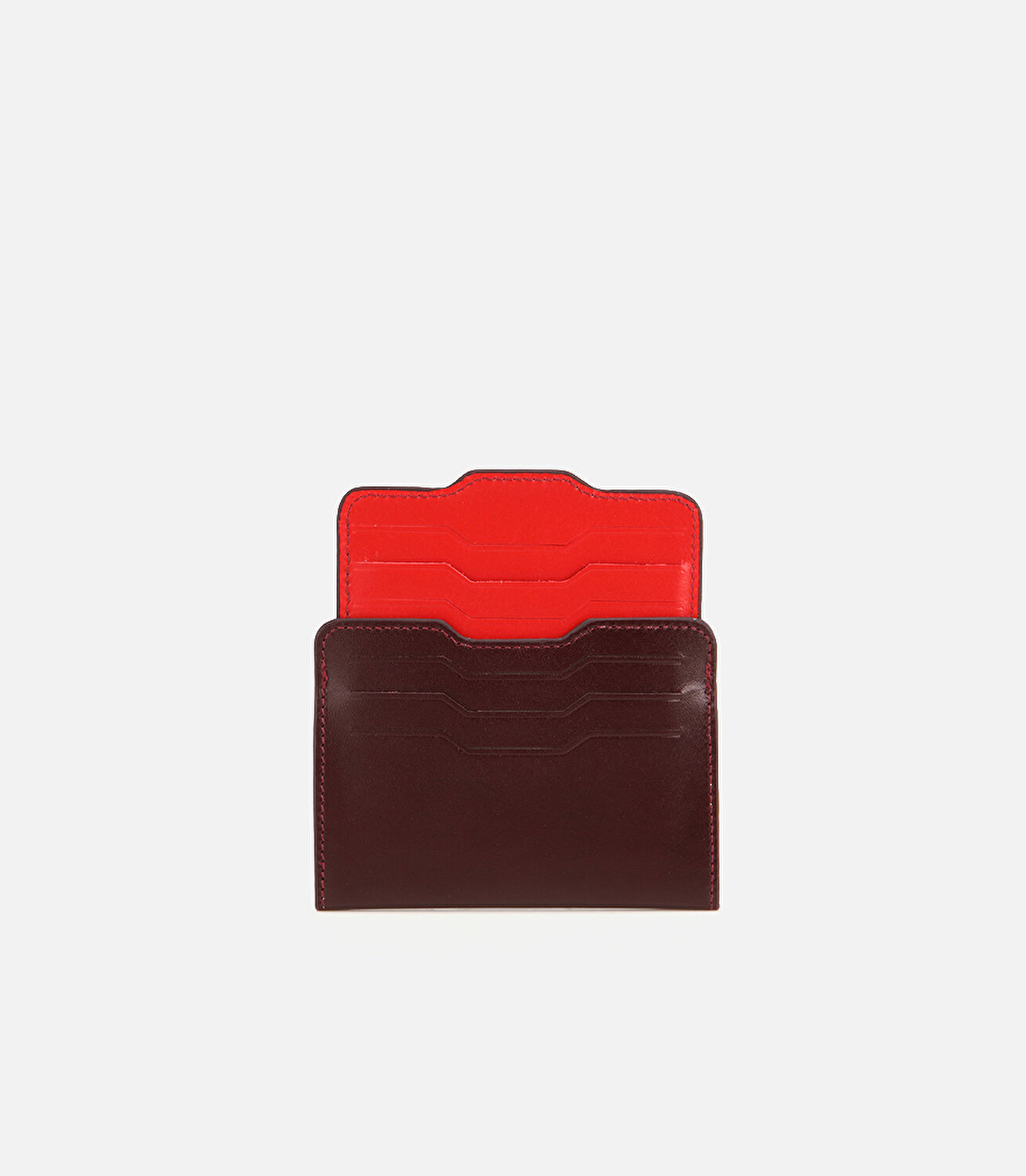 Kadın Deri Bordo Mini Kartlık
