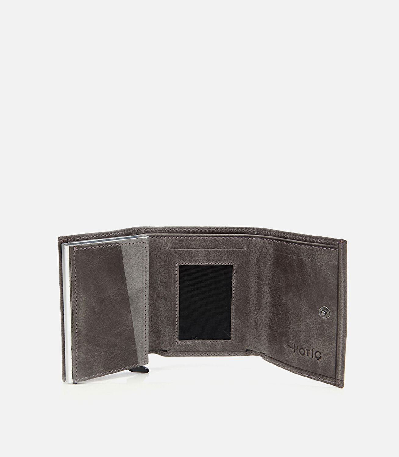 Erkek Deri Gri Kartlık