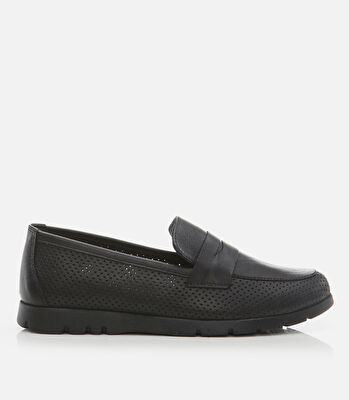 Kadın Deri Siyah Loafer