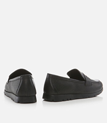 Kadın Deri Siyah Loafer