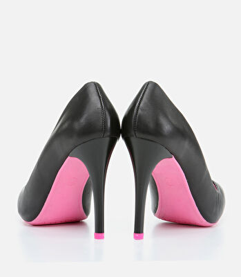 Kadın Deri Siyah Stiletto