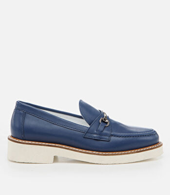 Kadın Deri Lacivert Loafer