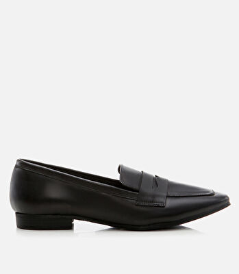 Kadın Deri Siyah Loafer