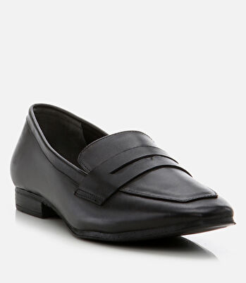Kadın Deri Siyah Loafer