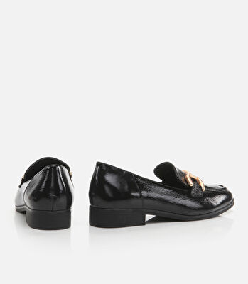 Kadın Deri Siyah Loafer