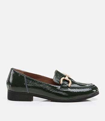 Kadın Deri Haki Loafer