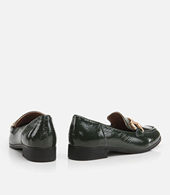 Kadın Deri Haki Loafer