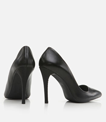 Kadın Deri Siyah Stiletto