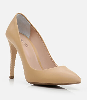 Kadın Deri Naturel Stiletto