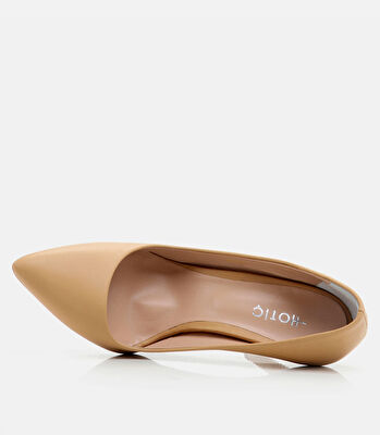 Kadın Deri Naturel Stiletto