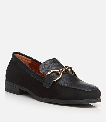 Kadın Deri Siyah Loafer
