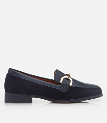 Kadın Deri Lacivert Loafer