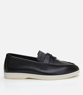 Kadın Deri Siyah Loafer