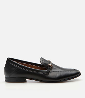 Kadın Deri Siyah Loafer