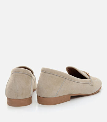Kadın Deri Pudra Loafer