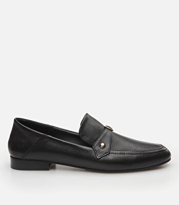 Kadın Deri Siyah Loafer
