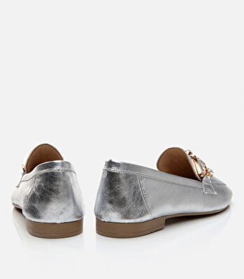 Kadın Deri Lame Loafer
