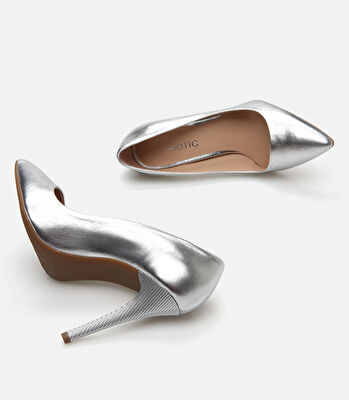 Kadın Deri Lame Stiletto