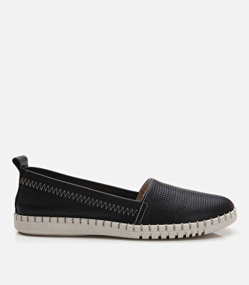 Kadın Deri Siyah Loafer