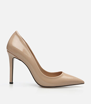 Kadın Bej İnce Topuklu Stiletto