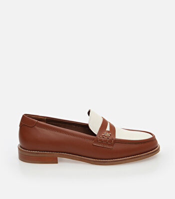 Kadın Deri Taba Loafer