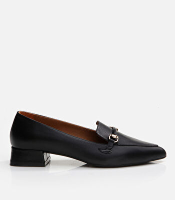 Kadın Deri Siyah Loafer