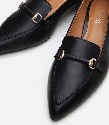 Kadın Deri Siyah Loafer