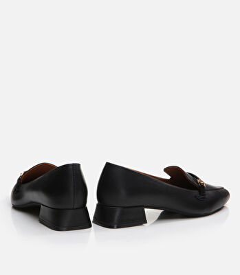 Kadın Deri Siyah Loafer