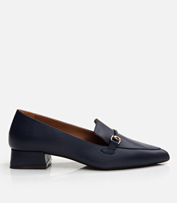Kadın Deri Lacivert Loafer