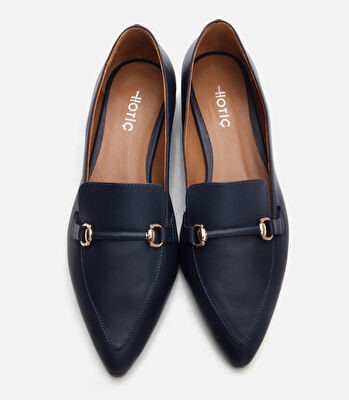 Kadın Deri Lacivert Loafer