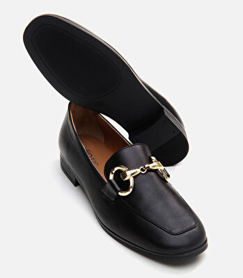 Kadın Deri Siyah Loafer