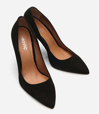 Kadın Deri Siyah Stiletto