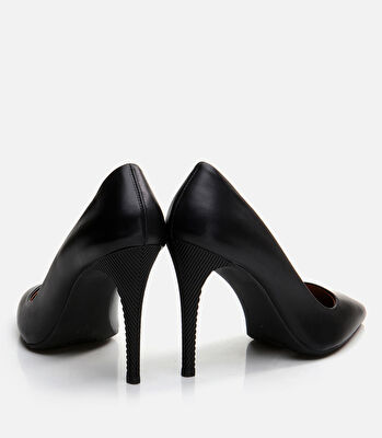 Kadın Deri Siyah Stiletto
