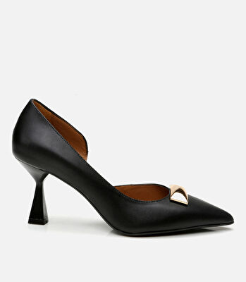 Kadın Deri Siyah Stiletto