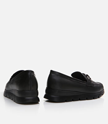 Kadın Deri Siyah Loafer