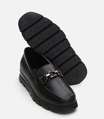 Kadın Deri Siyah Loafer