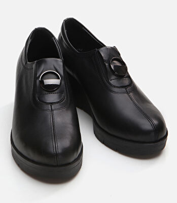 Kadın Deri Siyah Loafer