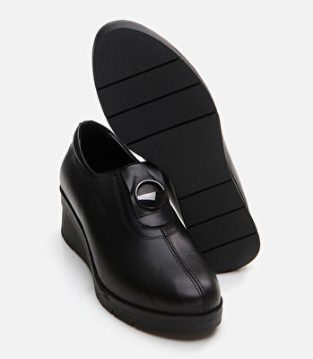 Kadın Deri Siyah Loafer
