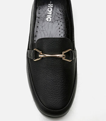 Kadın Deri Siyah Loafer