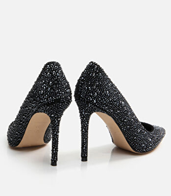 Kadın Deri Siyah Stiletto