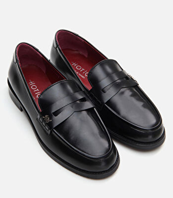 Kadın Deri Siyah Loafer