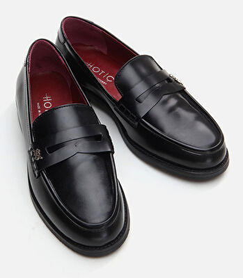 Kadın Deri Siyah Loafer