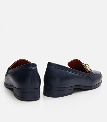 Kadın Deri Lacivert Loafer