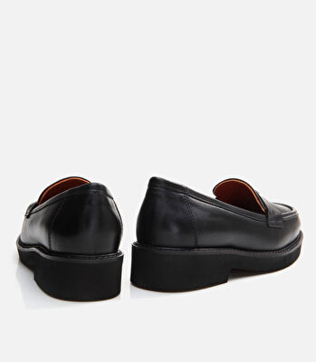 Kadın Deri Siyah Loafer