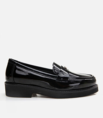 Kadın Deri Siyah Loafer