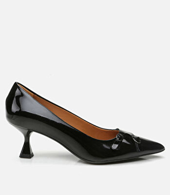 Kadın Deri Siyah Stiletto