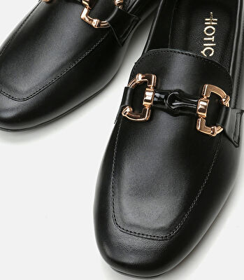 Kadın Deri Siyah Loafer