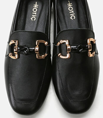 Kadın Deri Siyah Loafer