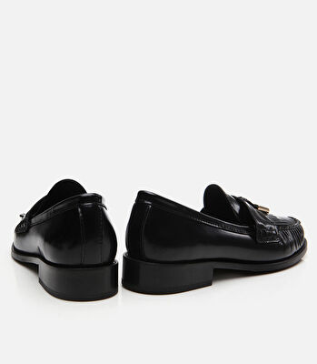 Kadın Deri Siyah Loafer